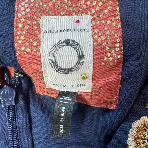 Anthropologie Akemi + Kin Sofia Metallic Jumpsuit Sz 14 - Picture 14 of 16